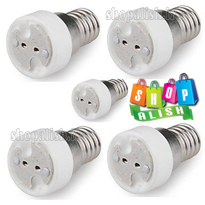 سرپیچ تبدیل هالوژنی سوزنی MR16 به سرپیچ شمعی E14 سرپیچ تبدیل هالوژنی سوزنی MR16 به سرپیچ شمعی E14-